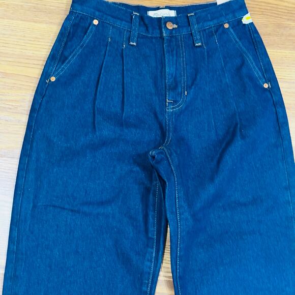 Madewell Baggy Straight Jeans  trousers in Woodham Wash: Pleated Edition 26 - Picture 11 of 14